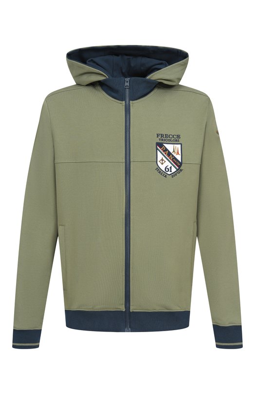 Хлопковая толстовка Aeronautica Militare FE2096UF00674 Хаки FE2096UF00674