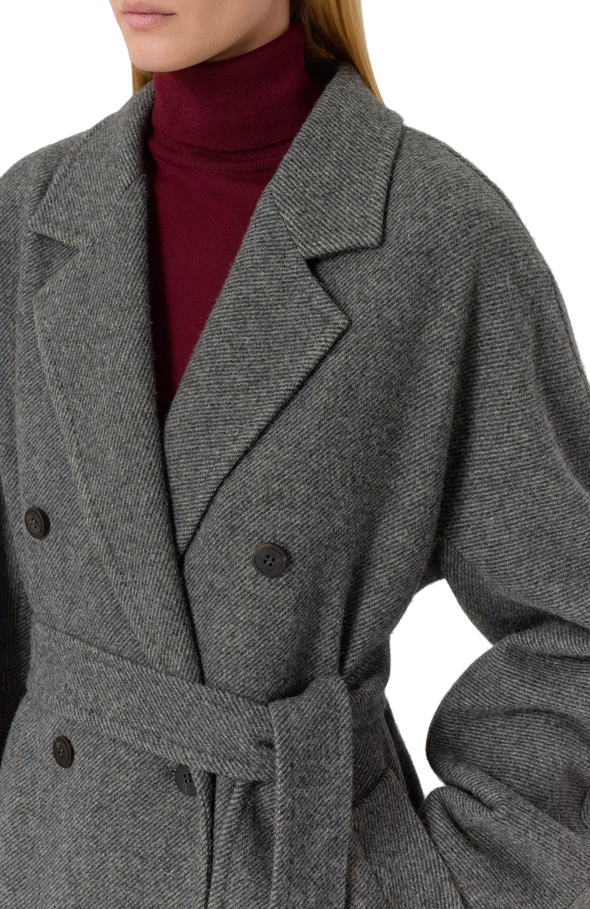 Шерстяное пальто LE17SEPTEMBRE, арт. LS2579CT010EGR, фото 5