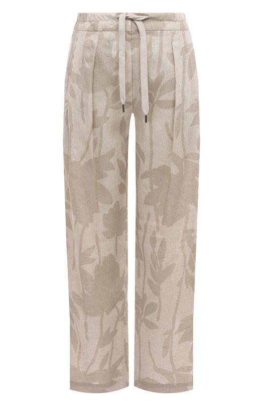 Льняные брюки Brunello Cucinelli MB650P8597 Бежевый MB650P8597