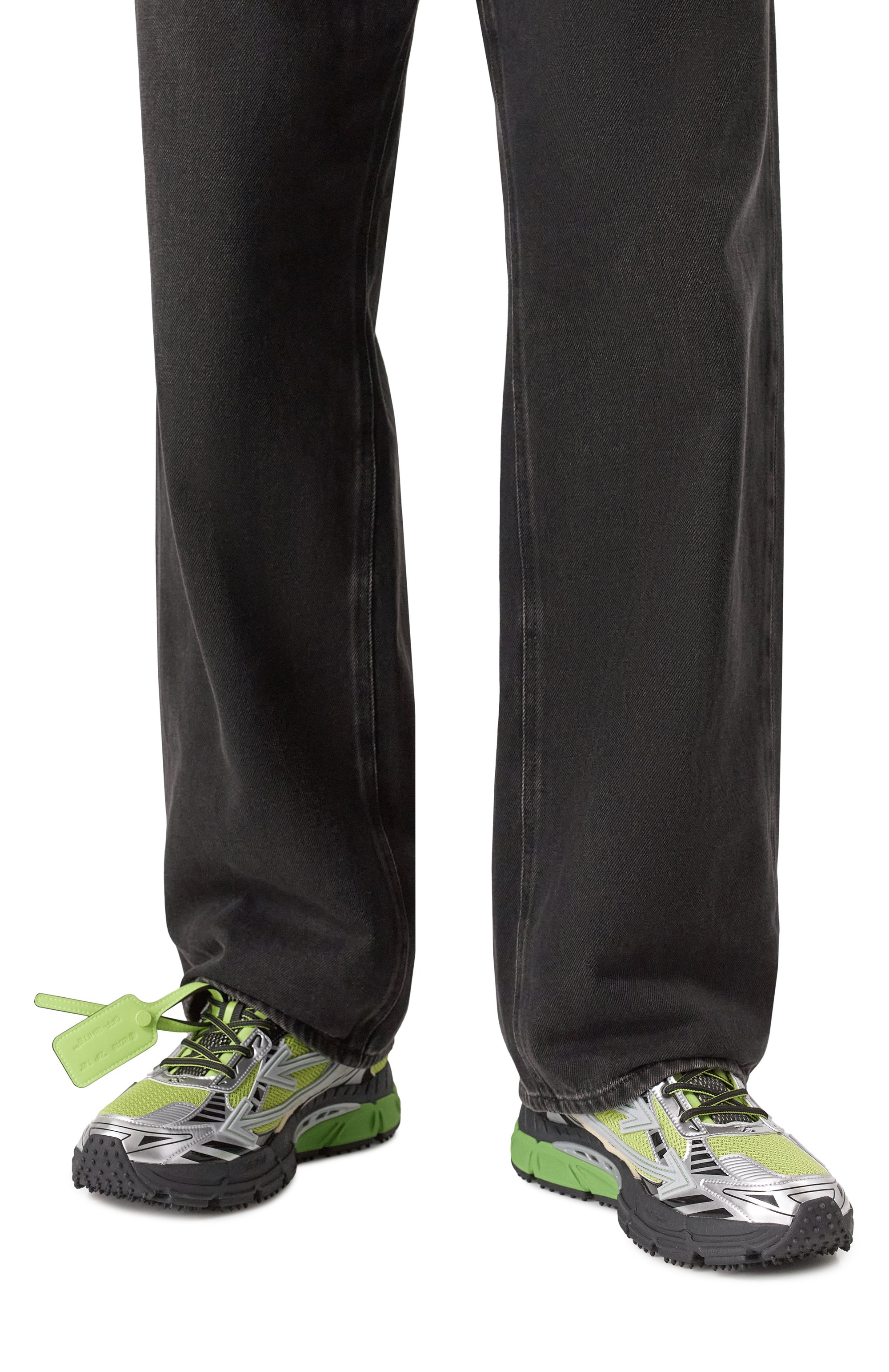 Комбинированные кроссовки ow be right back OFF-WHITE, арт. 0MIA295S25FAB001, фото 3