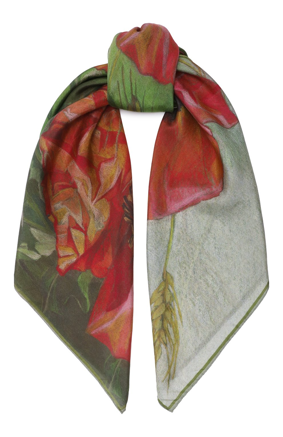 Шелковый платок маки GOURJI, арт. T23POP7R/1, фото 1