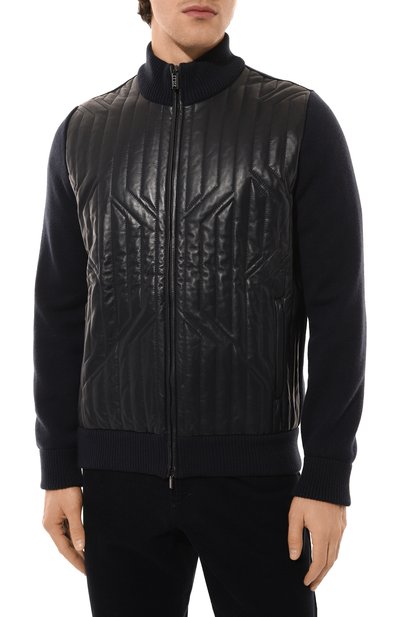 Кашемировый кардиган с кожаной отделкой ZILLI, арт. KZMCB1M0322VCRS00, фото 3