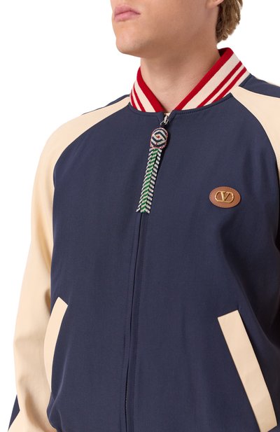 Бомбер из шерсти и хлопка VALENTINO разноцветного цвета по цене 456000 руб., арт. 7V3CIP63/AWS, фото 5 Бомбер из шерсти и хлопка VALENTINO, арт. 7V3CIP63/AWS, фото 5