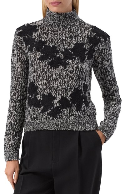 Свитер из шерсти и кашемира GIAMBATTISTA VALLI серого цвета по цене 206500 руб., арт. 25FWPVCM0M12/15WCA, фото 3 Свитер из шерсти и кашемира GIAMBATTISTA VALLI, арт. 25FWPVCM0M12/15WCA, фото 3