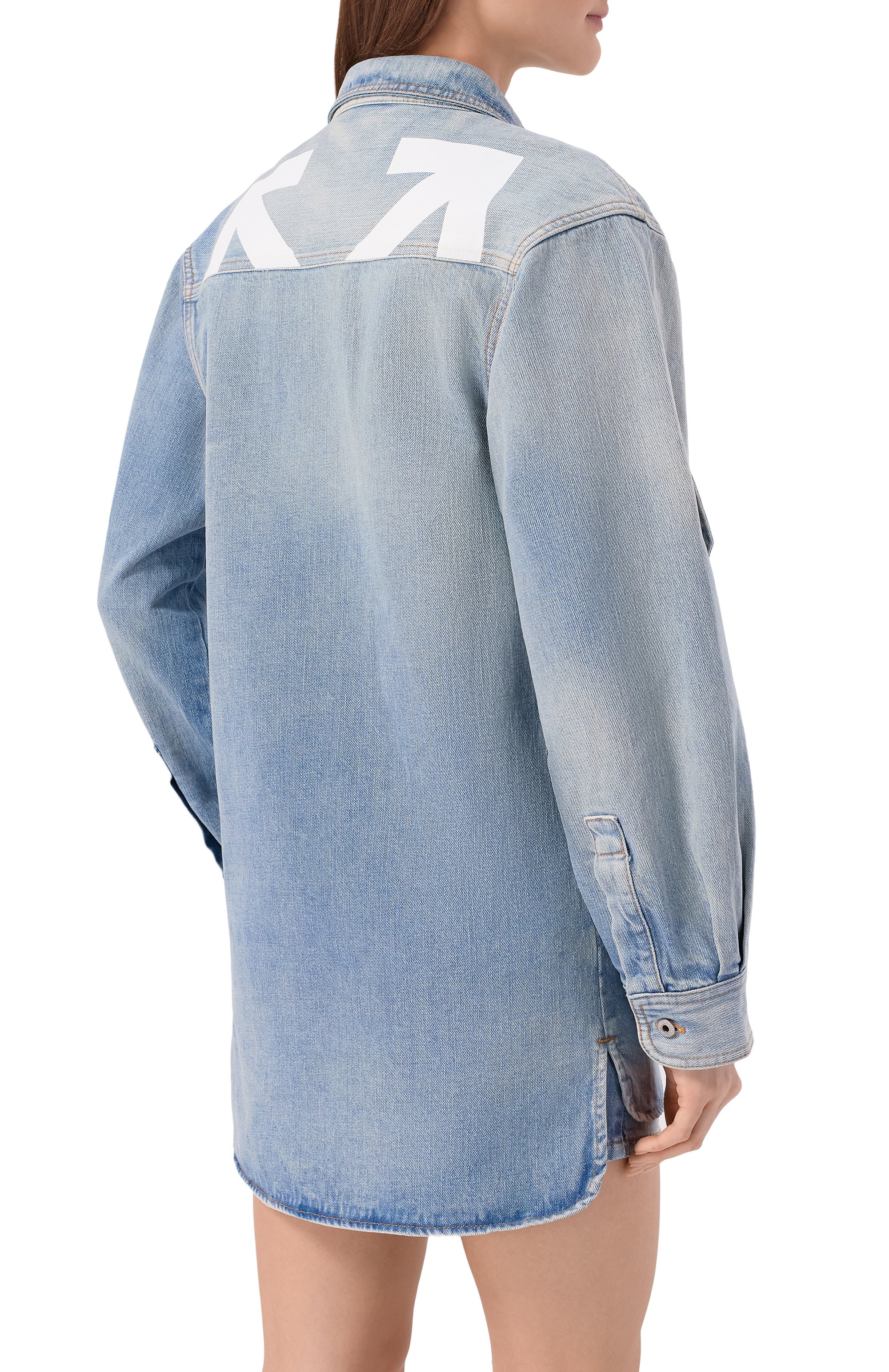 Джинсовая рубашка half arrow OFF-WHITE, арт. 0WYQ006S26DEN002, фото 4