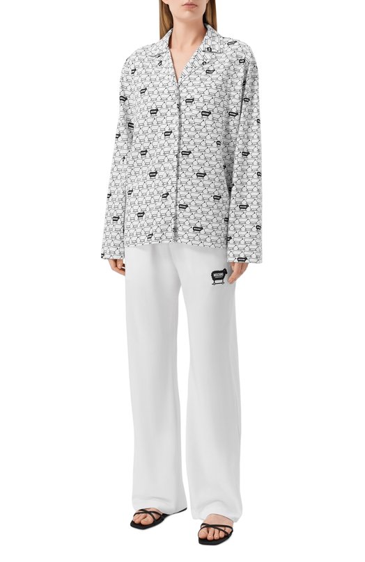 Хлопковая пижама Moschino A7802/4315 Чёрно-белый  A7802/4315 Фото 2