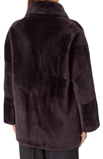 Дубленка из овчины MANZONI24 коричневого цвета по цене 354500 руб., арт. 25M1418-S21/48-50, фото 4 Дубленка из овчины MANZONI24, арт. 25M1418-S21/48-50, фото 4