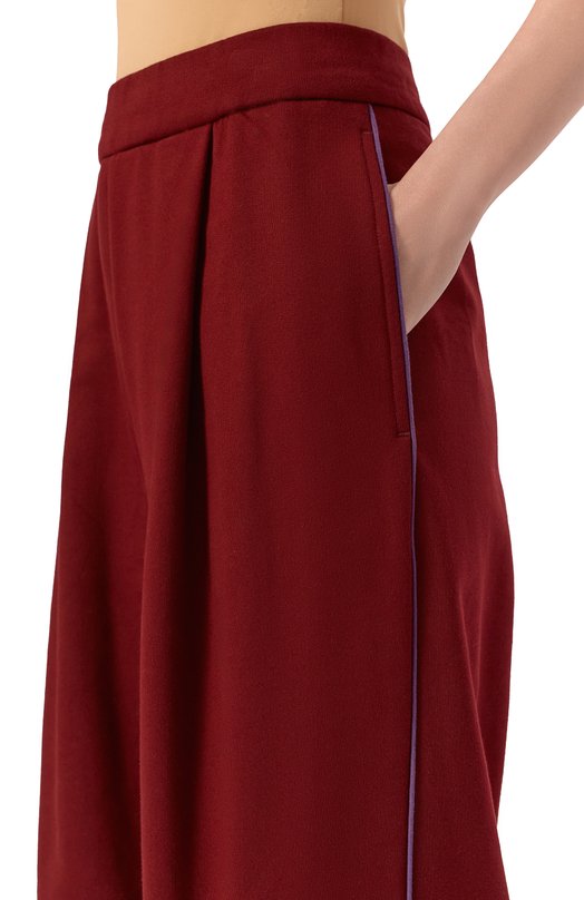 Хлопковые брюки Dries Van Noten 252-011138-2611 Бордовый  252-011138-2611 Фото 5