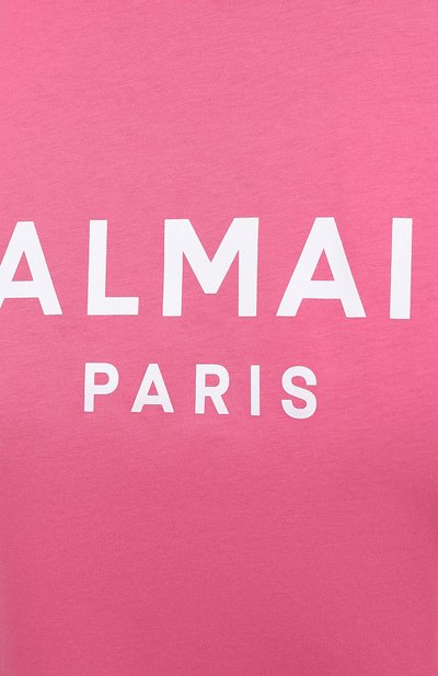 Хлопковый топ BALMAIN розового цвета по цене 32950 руб., арт. VF11000/B001, фото 5 Хлопковый топ BALMAIN, арт. VF11000/B001, фото 5