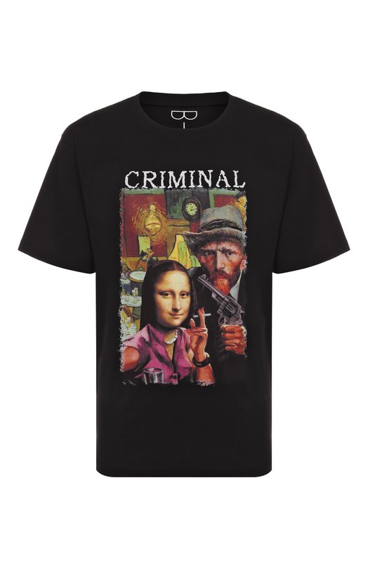 Хлопковая футболка Bisibiglio CRIMI ART Чёрный CRIMI ART