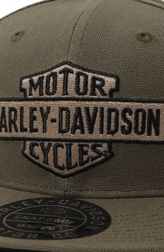 Мужская хлопковая бейсболка HARLEY-DAVIDSON зеленого цвета, арт. 97609-23VM | Фото 4 (Материал: Текстиль, Хлопок; Материал сплава: Проставлено; Нос: Не проставлено)