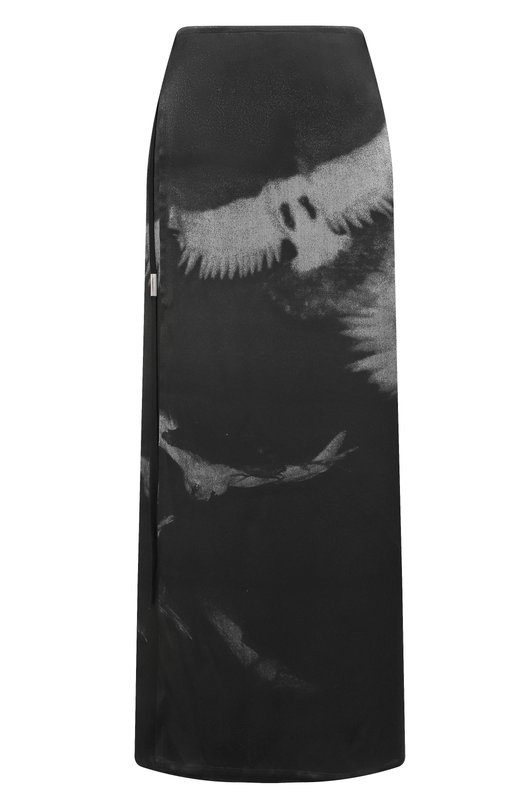 Шелковая юбка Ann Demeulemeester B0012715/FA658 Чёрно-белый B0012715/FA658