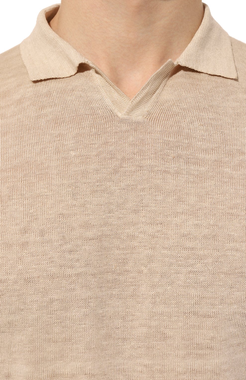 Льняное поло 120% LINO, арт. 31ALIM39BL/000G266/S00, фото 5