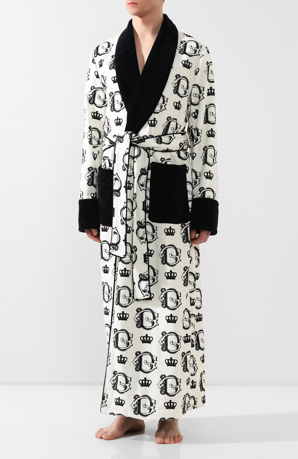 Хлопковый халат DOLCE & GABBANA, арт. G018DT/HS7BA, фото 3