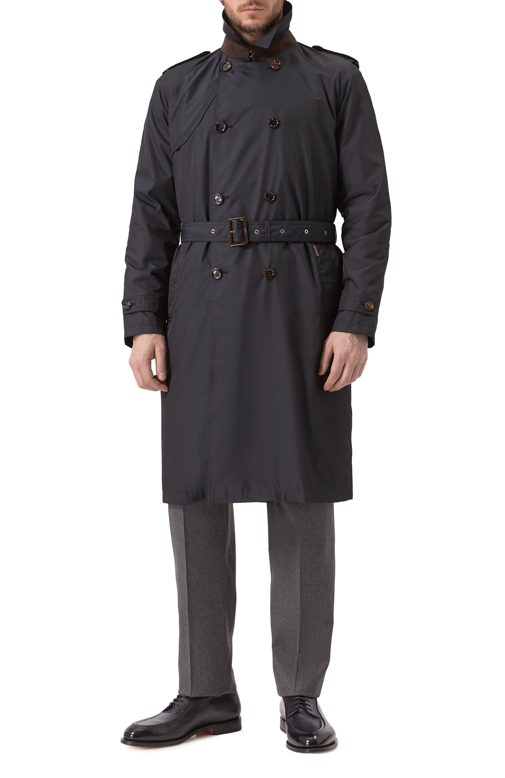 Тренч marvin-wk MOORER темно-синего цвета по цене 175500 руб., арт. MARVIN-WK, фото 2 Тренч marvin-wk MOORER, арт. MARVIN-WK, фото 2