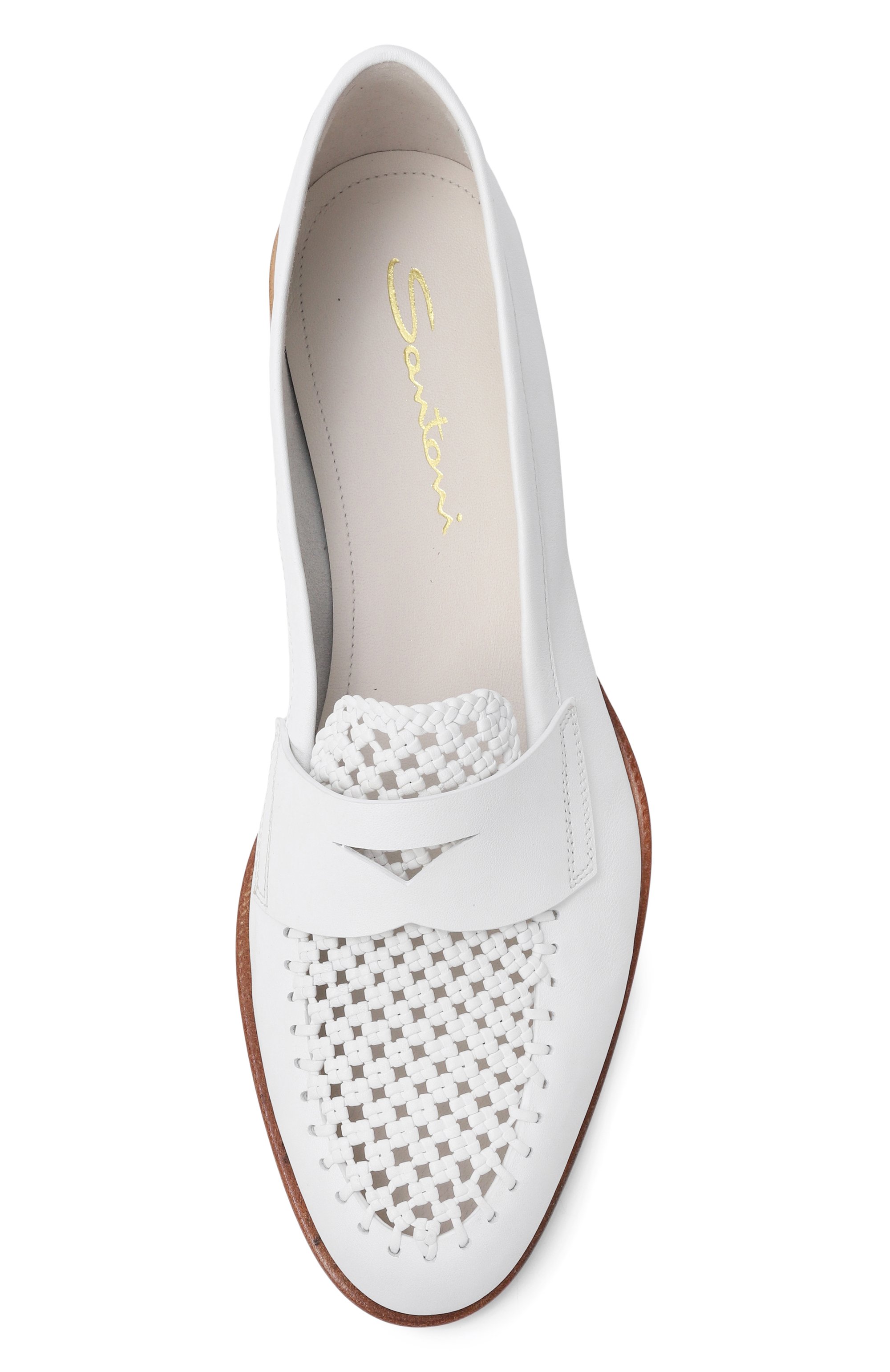 Кожаные пенни-лоферы SANTONI, арт. WUSG72100HAFSYWE, фото 6