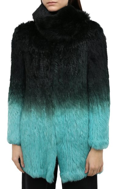 Шуба из меха кролика с шарфом ARMANI COLLEZIONI, арт. SML01P/SMP20, фото 3