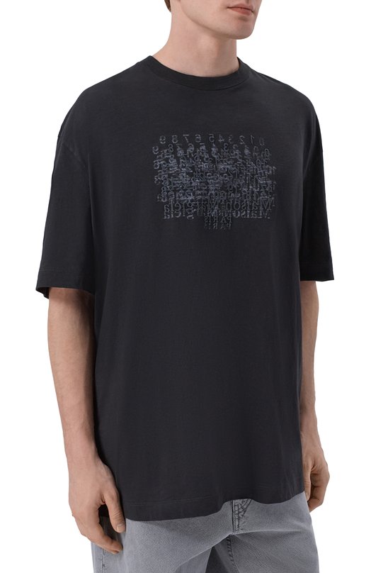 Хлопковая футболка Maison Margiela S50GC0730/M20164 Чёрный  S50GC0730/M20164 Фото 3
