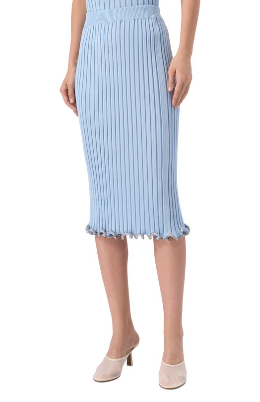 Юбка из вискозы Jil Sander J03MA0233-J18346 Голубой  J03MA0233-J18346 Фото 3