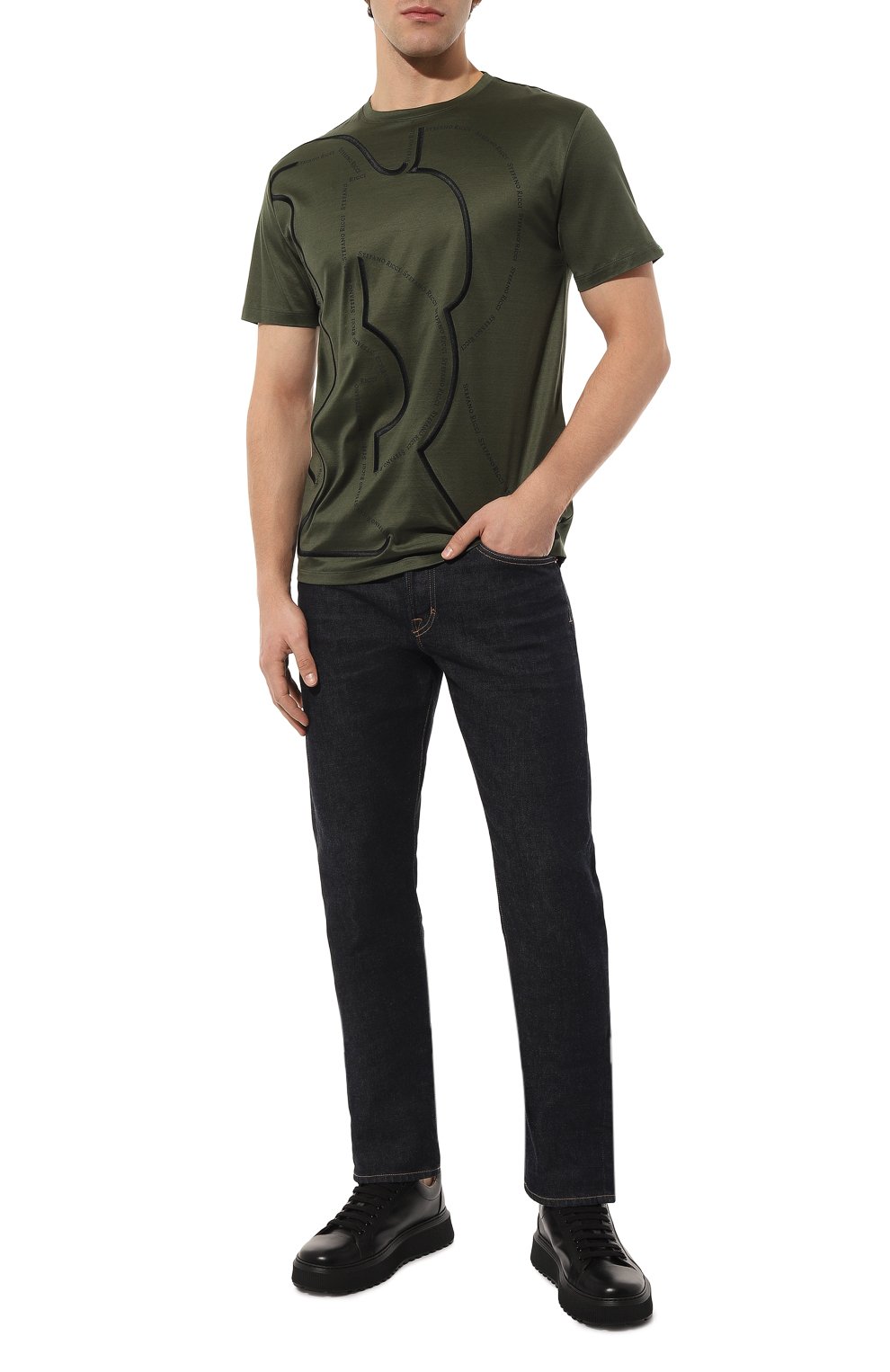 Хлопковая футболка STEFANO RICCI, арт. MNH3102200/TE0001, фото 2