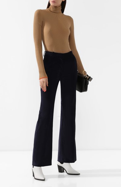 Вельветовые брюки VICTORIA BECKHAM темно-синего цвета по цене 62050 руб., арт. TR 0VR 21008A, фото 2 Вельветовые брюки VICTORIA BECKHAM, арт. TR 0VR 21008A, фото 2