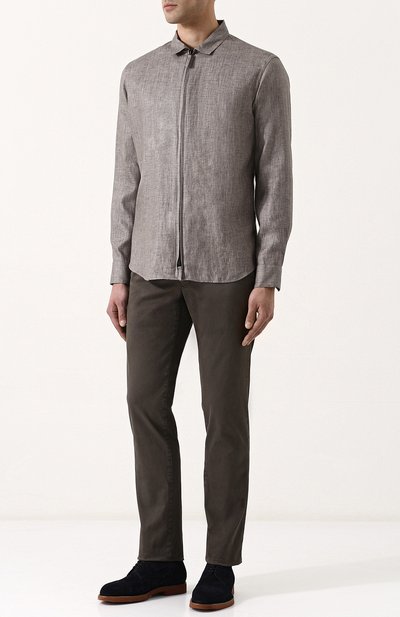 Льняная рубашка на молнии GIORGIO ARMANI, арт. WSC5HT/WS50C, фото 2
