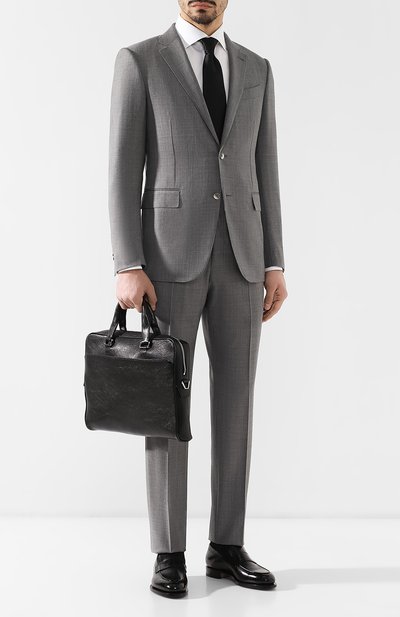 Кожаная сумка для ноутбука BRIONI черного цвета по цене 278000 руб., арт. 0ITX0L/07733, фото 2 Кожаная сумка для ноутбука BRIONI, арт. 0ITX0L/07733, фото 2