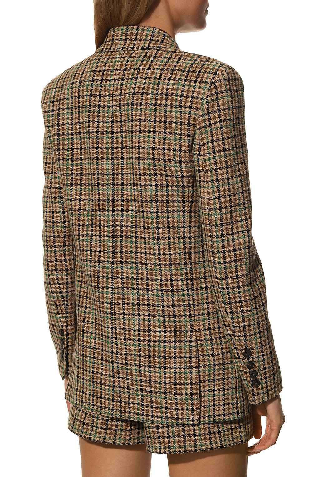 Хлопковый жакет PINKO коричневого цвета по цене 57400 руб., арт. 1G1834-A07Q, фото 4 Хлопковый жакет PINKO, арт. 1G1834-A07Q, фото 4