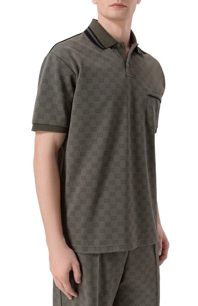 Поло GUCCI хаки цвета по цене 147000 руб., арт. 806242/XJHHQ, фото 3 Поло GUCCI, арт. 806242/XJHHQ, фото 3