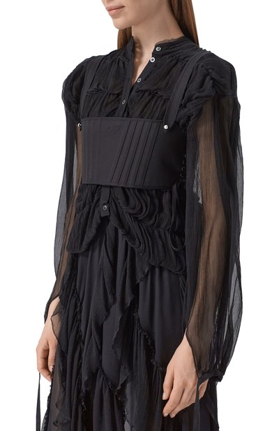 Хлопковый топ ANN DEMEULEMEESTER черного цвета по цене 78750 руб., арт. B0014031/FA709, фото 3 Хлопковый топ ANN DEMEULEMEESTER, арт. B0014031/FA709, фото 3