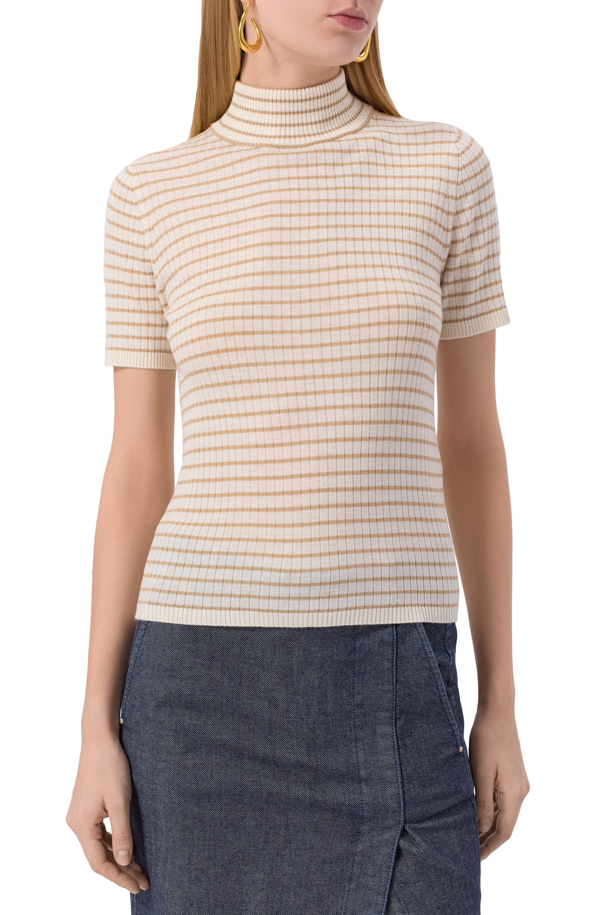 Водолазка из шерсти и шелка MAX MARA STUDIO, арт. FIEMME, фото 3