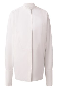 Женская хлопковая рубашка JIL SANDER белого цвета, арт. J01DL0145-J45002 | Фото 1 (Длина (для топов): Удлиненные; Драгоценные камни: Проставлено; Материал сплава: Проставлено; Рукава: Длинные; Женское Кросс-КТ: Рубашка-одежда; Стили: Минимализм; Принт: Без принта; Материал внешний: Хлопок)