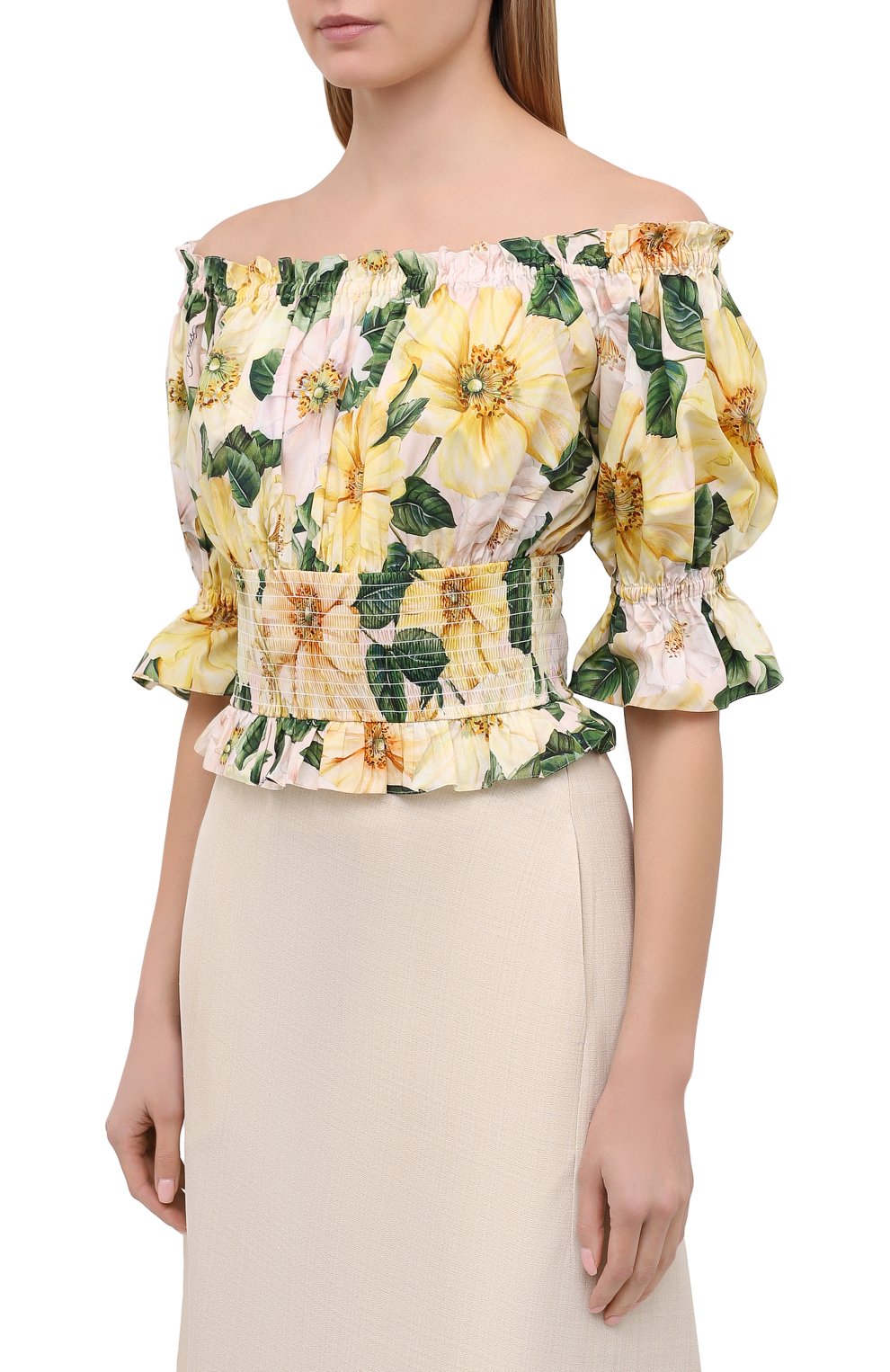 Хлопковый топ DOLCE & GABBANA, арт. F74R0T/HS5IA, фото 3