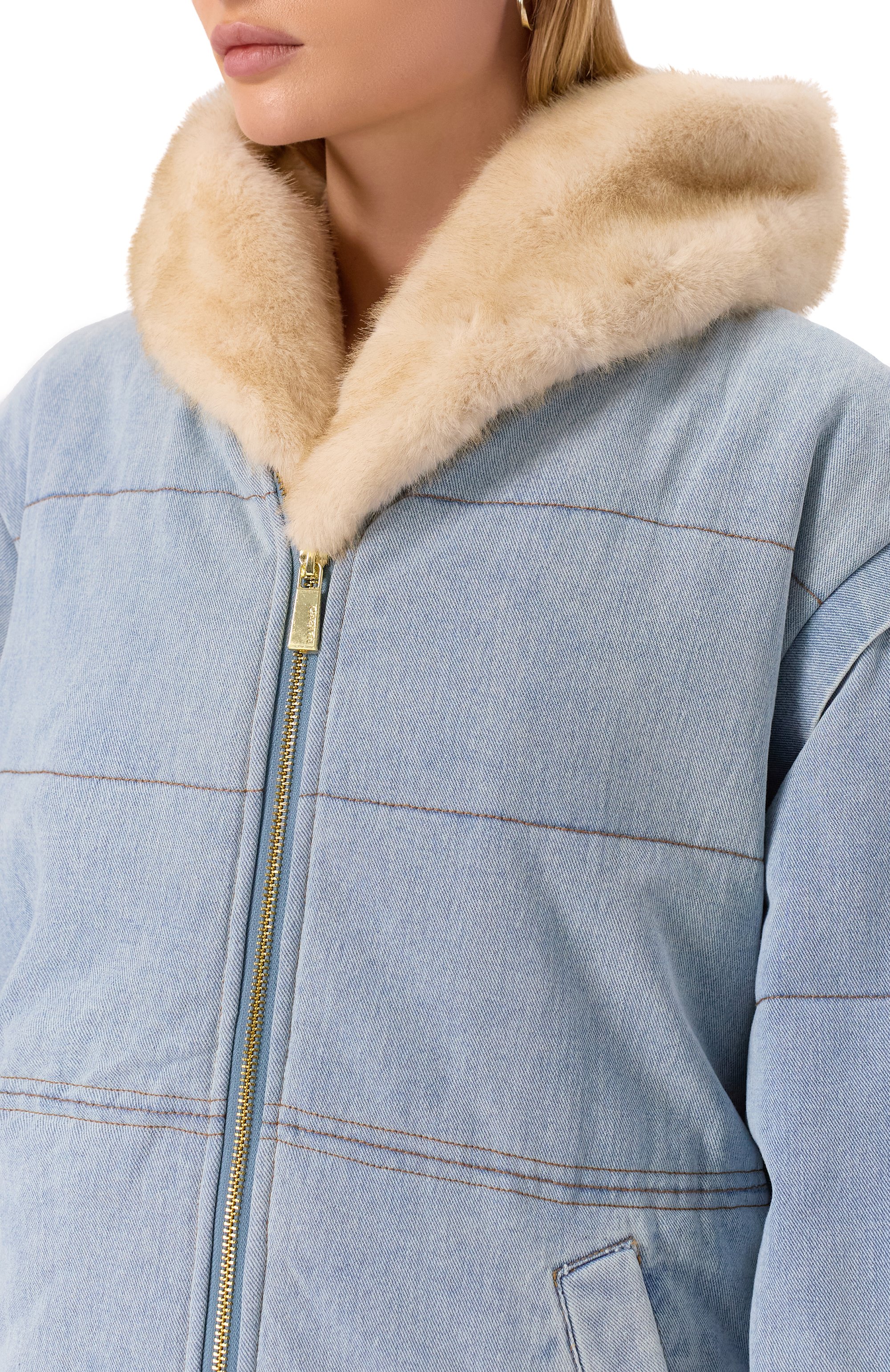 Джинсовый пуховик MAX AND MOI, арт. H25DEVA, фото 5