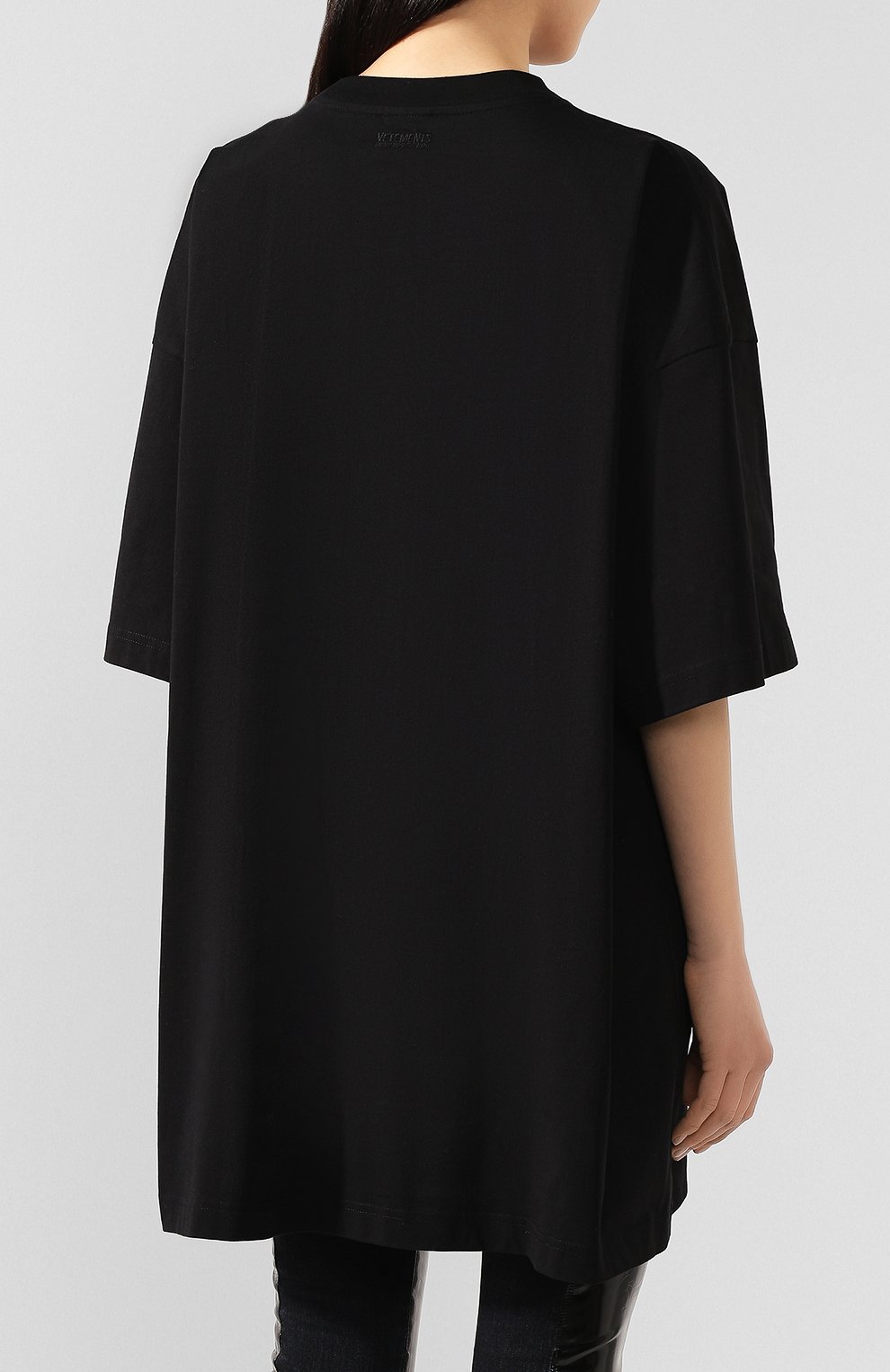 Хлопковая футболка VETEMENTS, арт. SS20TR420 1612/W/BLACK, фото 4
