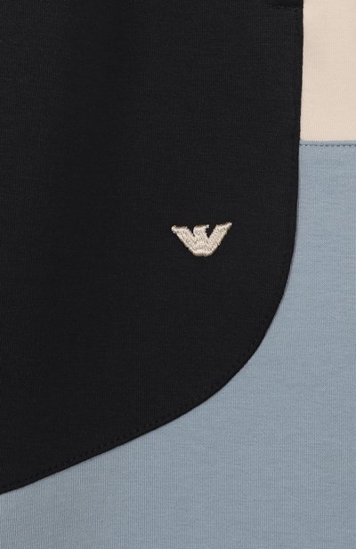 Хлопковые джоггеры EMPORIO ARMANI голубого цвета по цене 19950 руб., арт. EB000136/AF10126, фото 3 Хлопковые джоггеры EMPORIO ARMANI, арт. EB000136/AF10126, фото 3