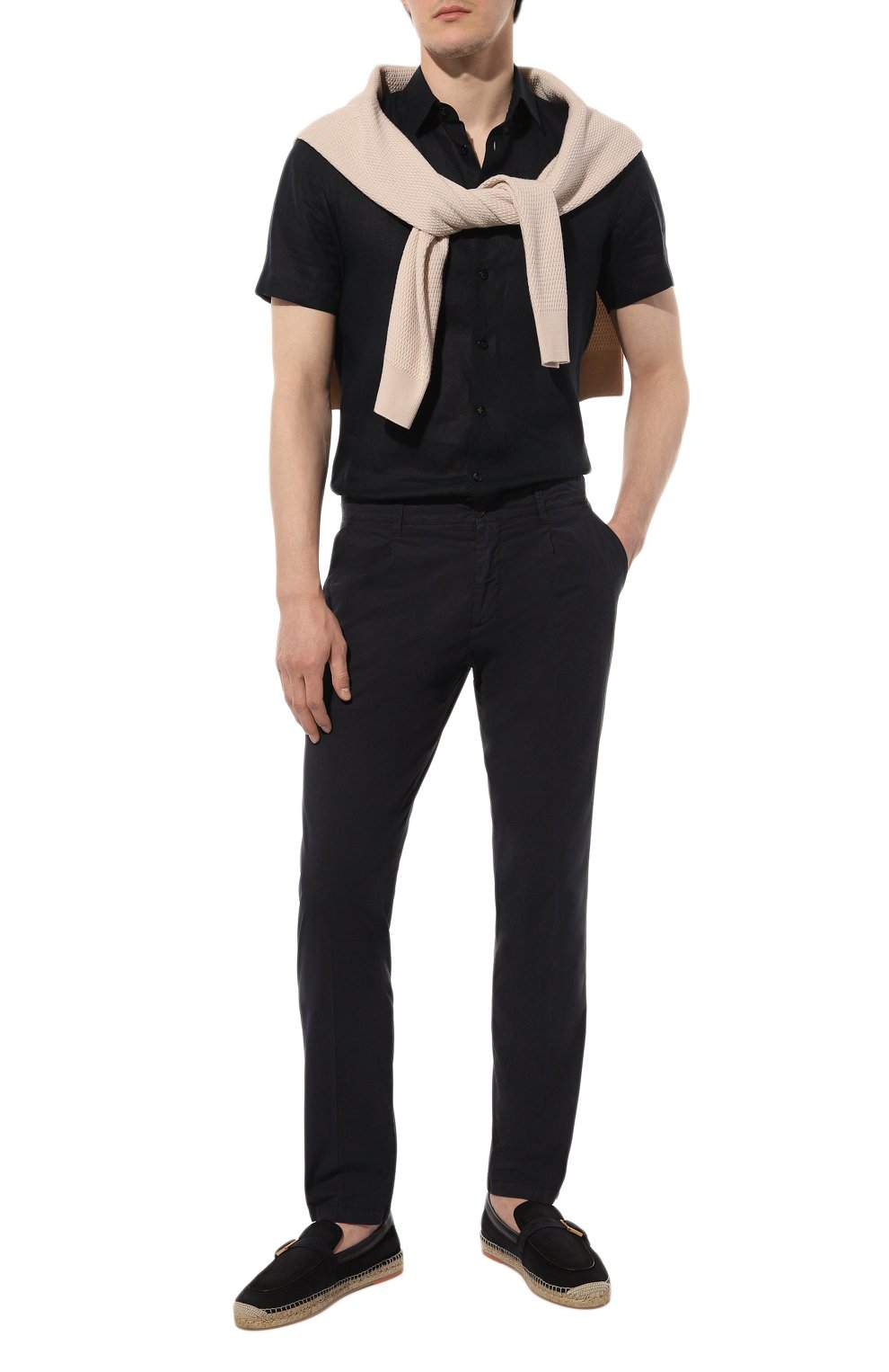 Брюки FEDELI темно-синего цвета по цене 31650 руб., арт. 6UEL0409, фото 2 Брюки FEDELI, арт. 6UEL0409, фото 2