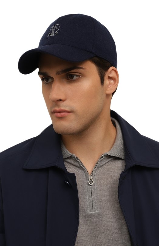 Кашемировая бейсболка Brunello Cucinelli ML8969978 Синий  ML8969978 Фото 2
