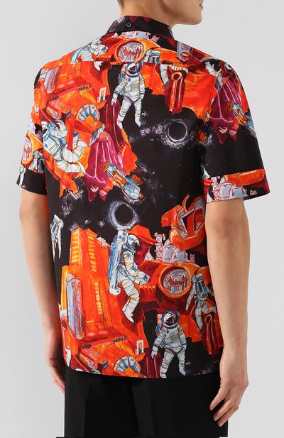 Хлопковая рубашка VALENTINO оранжевого цвета по цене 89950 руб., арт. TV3AA7695TW, фото 4 Хлопковая рубашка VALENTINO, арт. TV3AA7695TW, фото 4