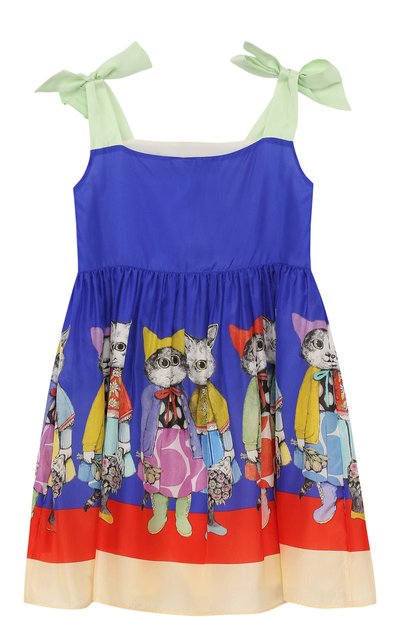 Шелковый сарафан с принтом и бантами GUCCI, арт. 501287/ZBS29, фото 2