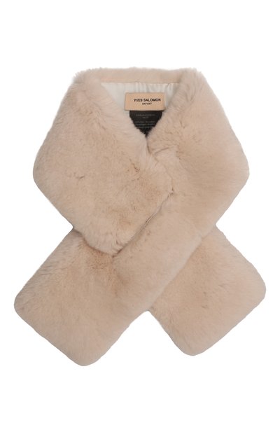 Меховой шарф из кролика YVES SALOMON ENFANT, арт. 21WEA306XXREXX