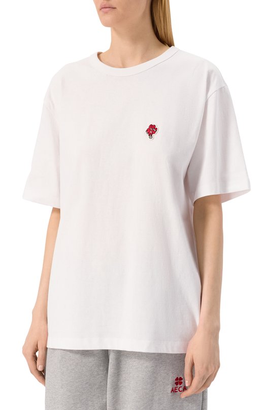 Хлопковая футболка AECA WHITE AWCMSSBDTTSST003C0.WHITE (M) Белый  AWCMSSBDTTSST003C0.WHITE (M) Фото 3