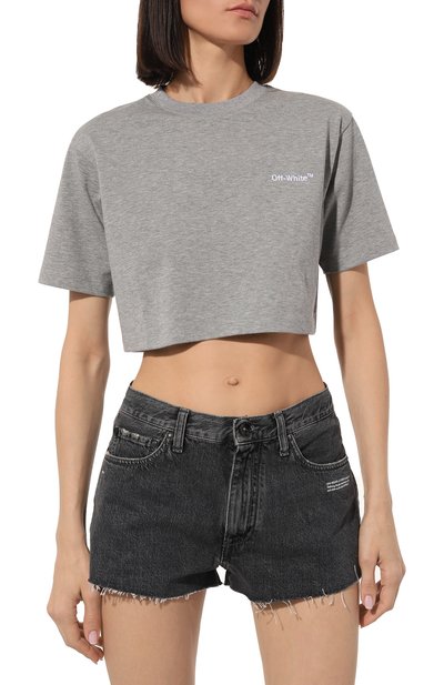 Хлопковая футболка OFF-WHITE, арт. OWAA081C99JER0030801, фото 3