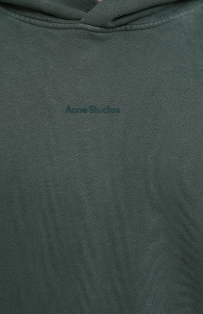Хлопковое худи ACNE STUDIOS зеленого цвета по цене 56150 руб., арт. BI0139, фото 5 Хлопковое худи ACNE STUDIOS, арт. BI0139, фото 5