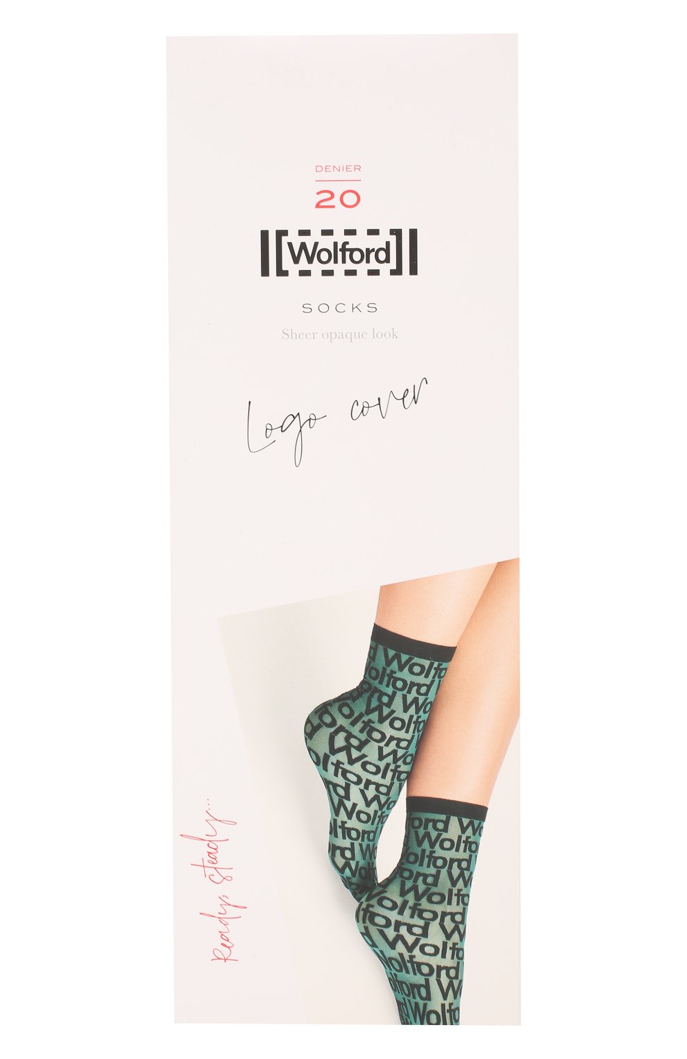 Носки WOLFORD черно-белого цвета по цене 2760 руб., арт. 48029, фото 1 Носки WOLFORD, арт. 48029, фото 1