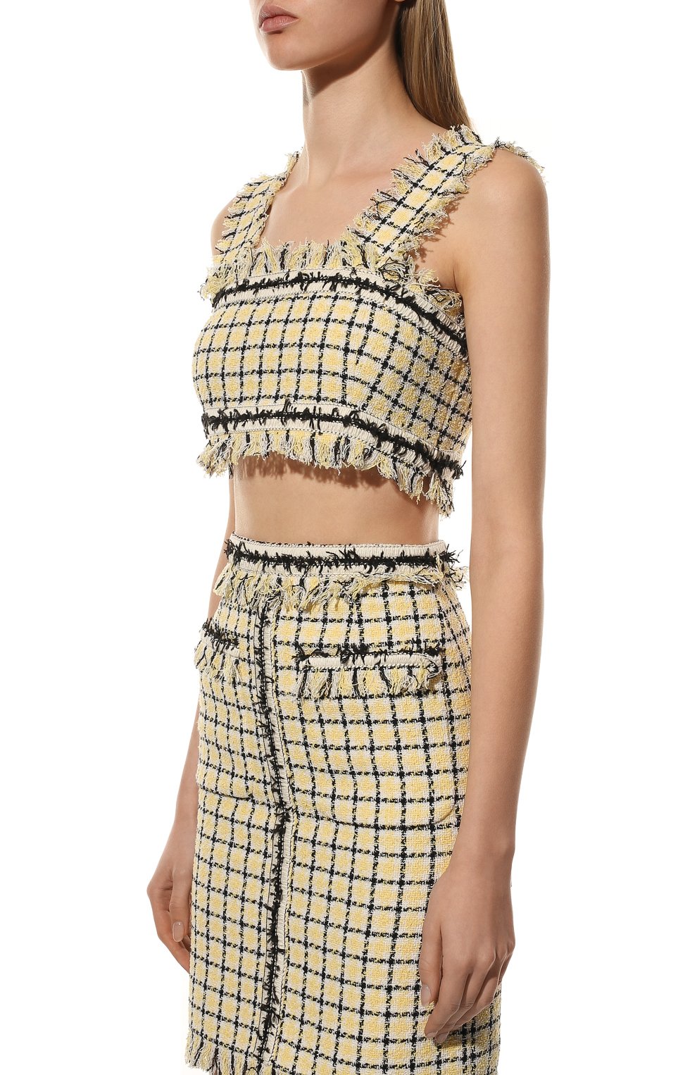 Бра-топ MSGM светло-желтого цвета по цене 28100 руб., арт. 3241MDT07 227112, фото 3 Бра-топ MSGM, арт. 3241MDT07 227112, фото 3