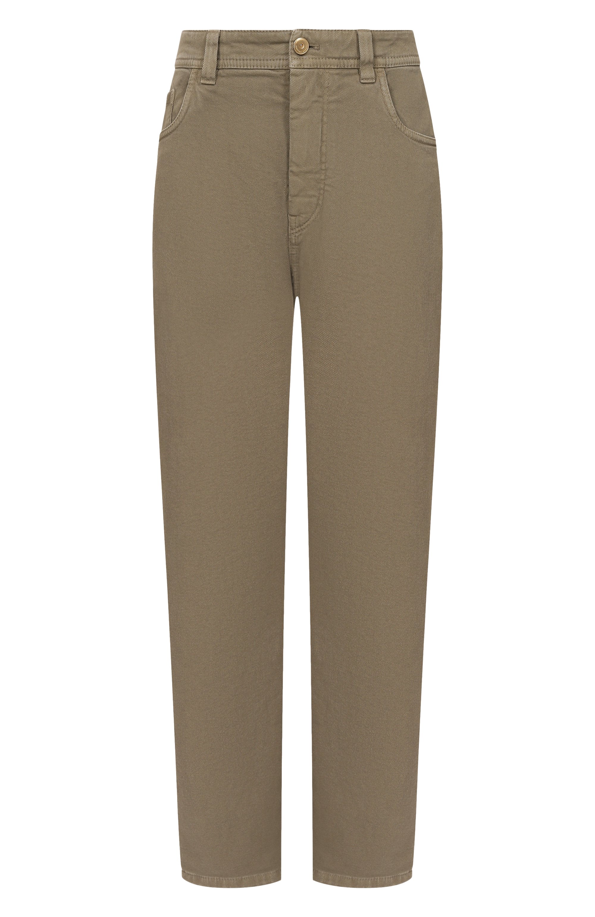 Джинсы BRUNELLO CUCINELLI хаки цвета по цене 133000 руб., арт. MB057P5319, фото 1 Джинсы BRUNELLO CUCINELLI, арт. MB057P5319, фото 1