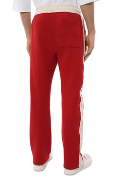 Мужские хлопковые брюки RHUDE красного цвета, арт. RHSS24PA23167277 | Фото 4 (Материал сплава: Проставлено; Длина (брюки, джинсы): Стандартные; Материал внешний: Хлопок; Драгоценные камни: Проставлено; Стили: Спорт-шик; Случай: Повседневный)