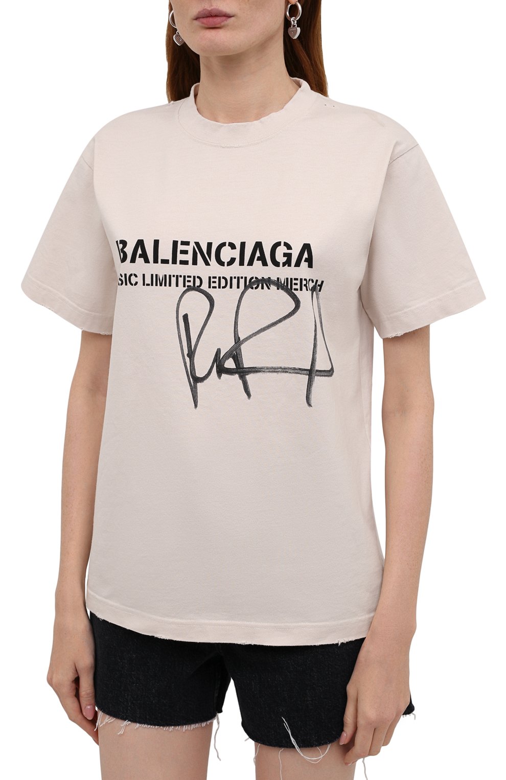 Хлопковая футболка BALENCIAGA, арт. 670943/TLV57, фото 3