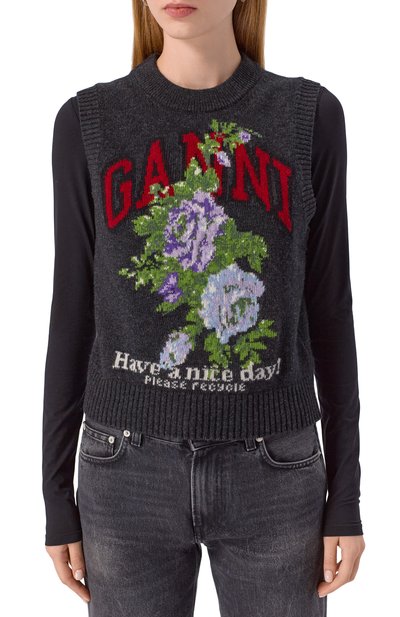 Шерстяной жилет GANNI, арт. K2596, фото 3